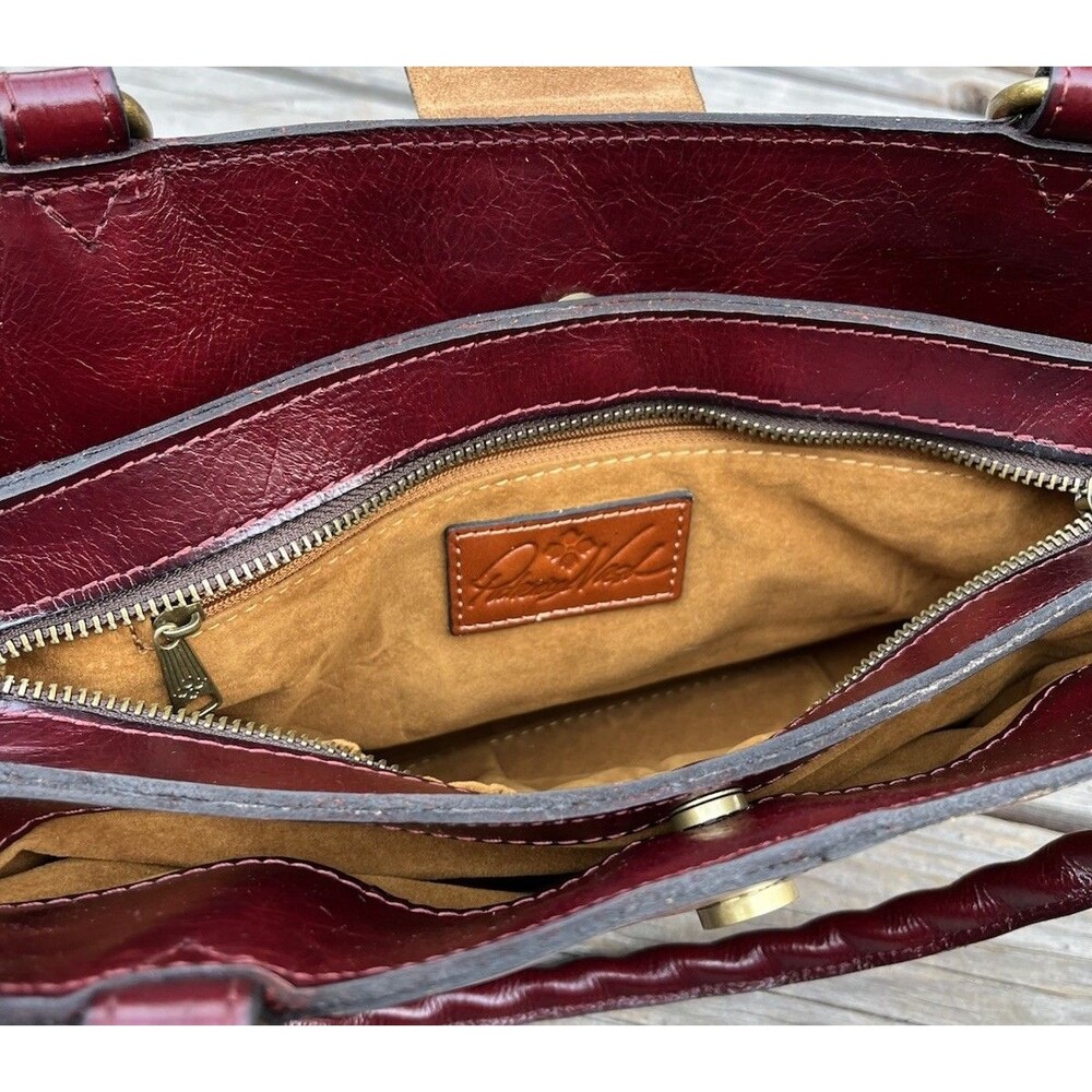 Patricia Nash Rienzo Floral Leather Satchel Shoulder Bag Multicolor - Picture 13 of 16